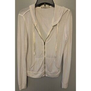 Abbott Main Jacket Womens Medium White Hooded Zip Up Pocket .